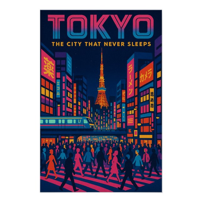 Póster Tokio - Neon Metropolis (Anverso)