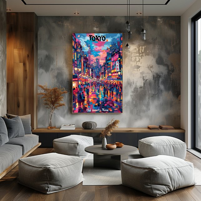 Póster Tokio: Old Meets New - Colores Vibrantes (Subido por el creador)
