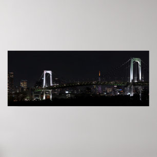 Póster Tokio por el poster de la noche