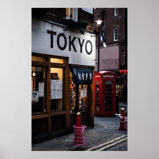 Póster Tokio se encuentra en Londres (Frente)