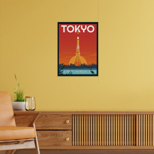 Póster Tokio Tower Japón viajes Regalos retro