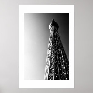 Póster Tokyo Skytree (blanco y negro)