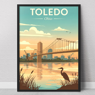 Póster Toledo Ohio Vintage