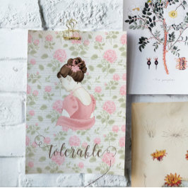 Póster Tolerable - Jane Austen Floral Vintage