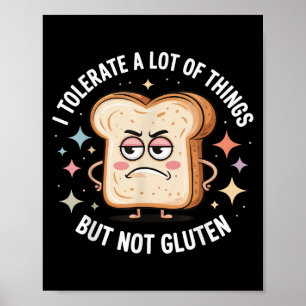 Póster Tolero Muchas Cosas Pero No Gluten