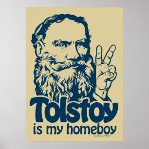 Póster Tolstoy es mi poster del Homeboy