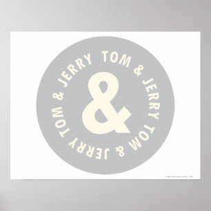 Póster Tom and Jerry Round Logo 1