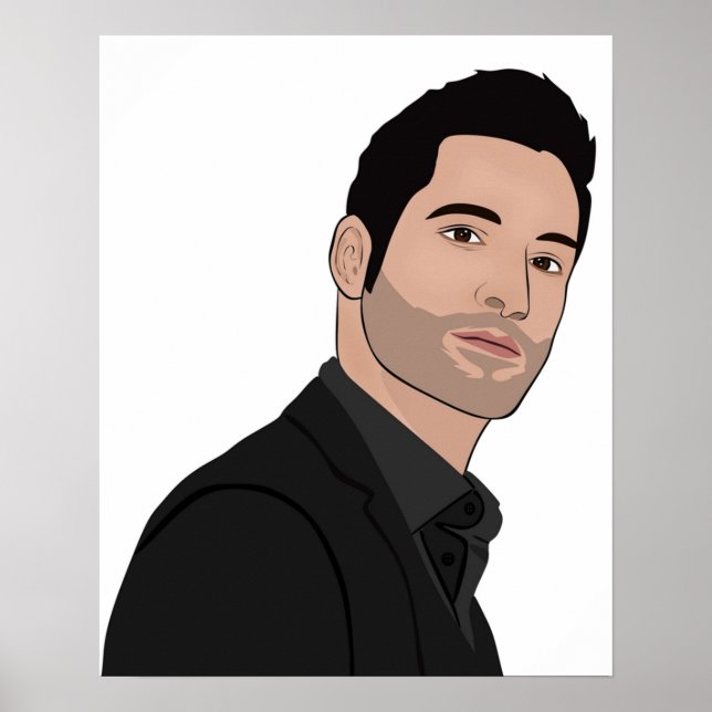 Póster Tom Ellis Lucifer (Frente)
