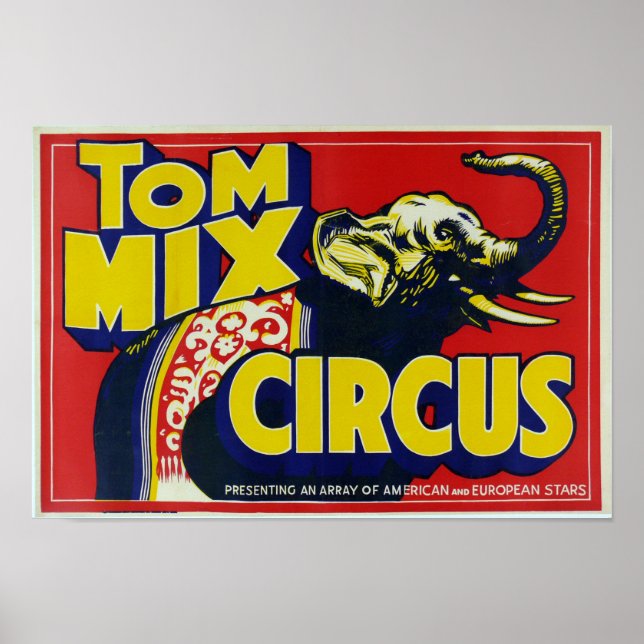 Póster Tom Mix Circus - Poster de circo ventilado (Frente)