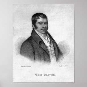 Póster Tom Oliver, grabado por Percy Roberts