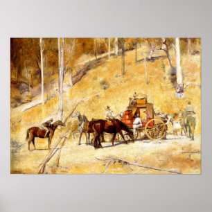 Póster Tom Roberts Australische Kunst 1895 Bailed Up 