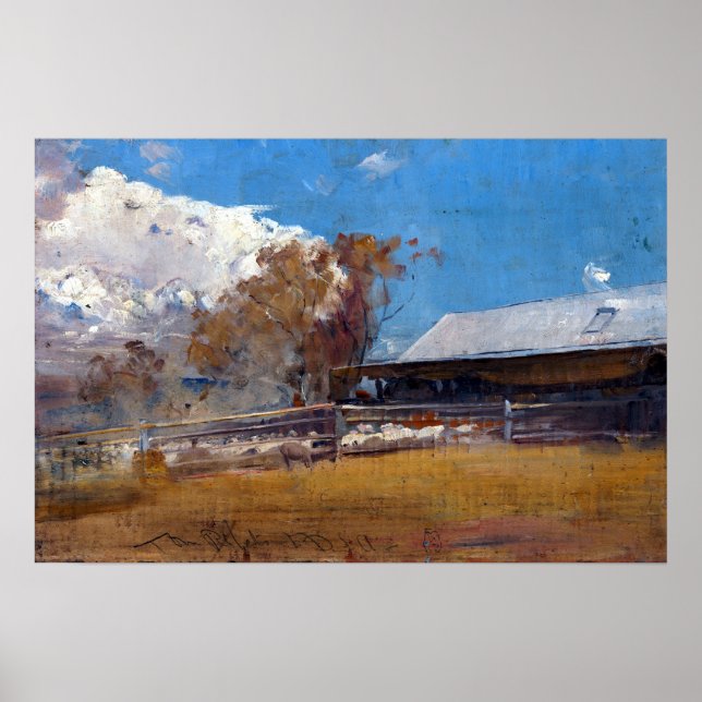 Póster Tom Roberts esquilando los Rams (Frente)