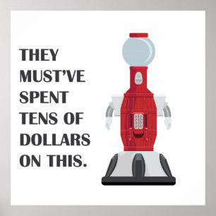 Póster Tom Servo Bot sobre la ciudad