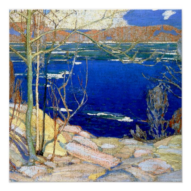 Póster Tom Thomson - Hielo de primavera (Anverso)