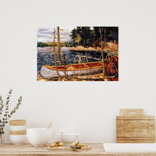 Póster Tom Thomson - La lona de la canoa,