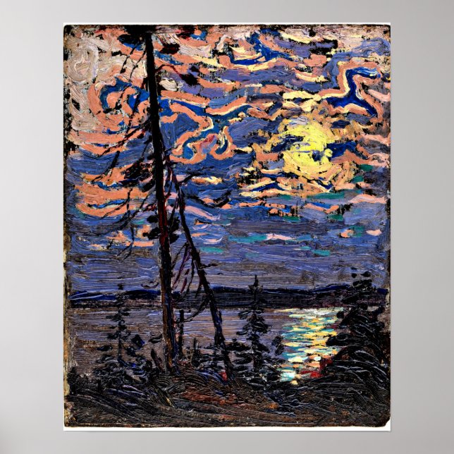 Póster Tom Thomson - Luz de luna (Frente)