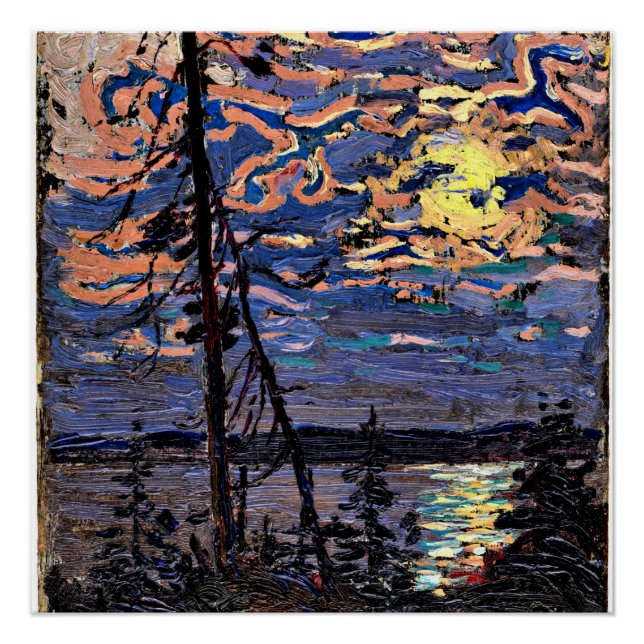 Póster Tom Thomson - Luz de luna (Anverso)