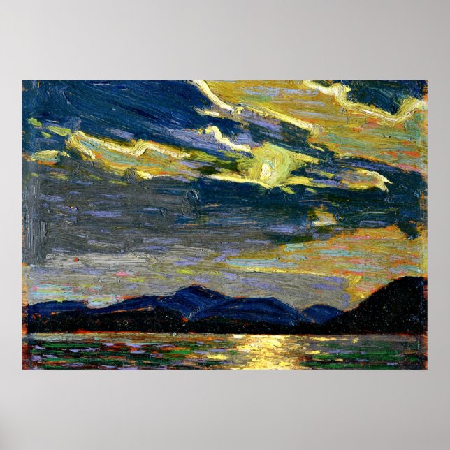 Póster Tom Thomson - Luz de luna caliente de verano (Frente)