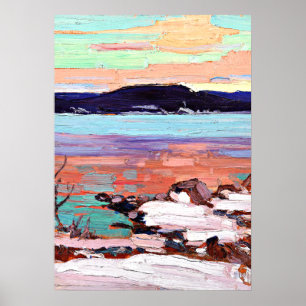 Póster Tom Thomson - Paisaje con nieve