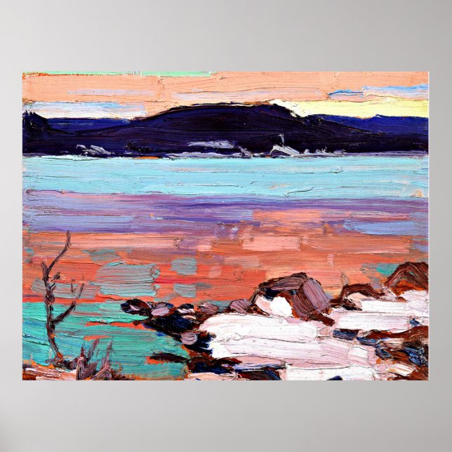 Póster Tom Thomson - Paisaje con nieve (Frente)