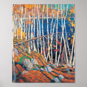 Póster Tom Thomson pintando en tierra del norte de Ontari