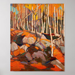 Póster Tom Thomson Pintando La Tierra De Birch Grove Onta