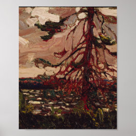 Póster Tom Thomson Pintando Ragged Pine Ontario Paisaje