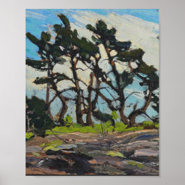 Póster Tom Thomson pintando tierra canadiense de la isla 