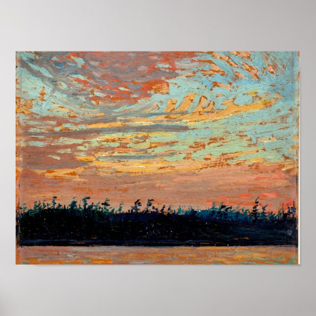 Póster Tom Thomson - Sunset Sky (Frente)
