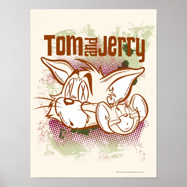 Póster Tom y Jerry Brown y Green (Frente)