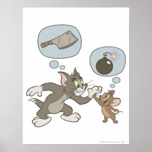 Póster Tom y Jerry Evil Thoughts