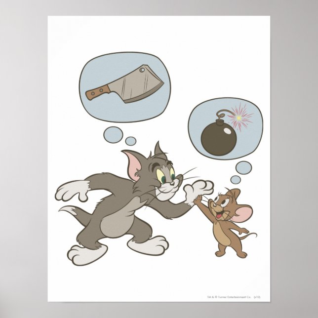 Póster Tom y Jerry Evil Thoughts (Frente)