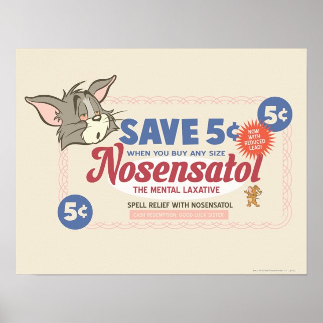 Póster Tom Y Jerry Nosensatol Coupon (Frente)