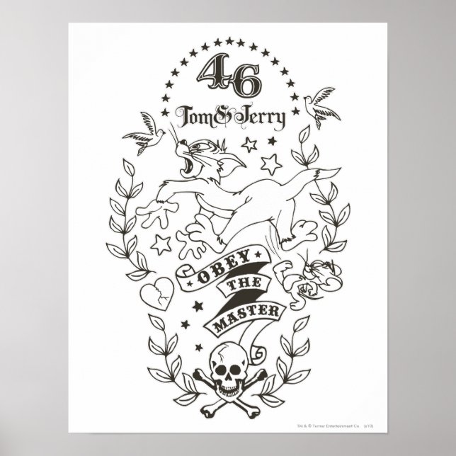 Póster Tom y Jerry Obey El Maestro 1 (Frente)
