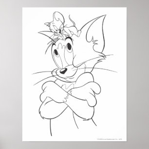Póster Tom y Jerry On Head