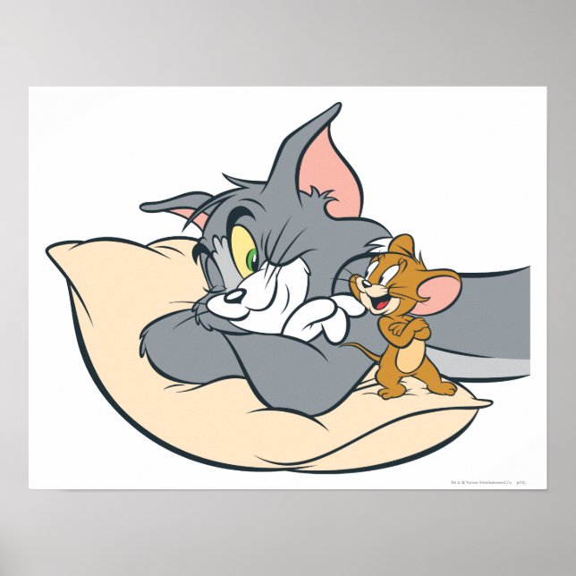 Póster Tom y Jerry On Pillow (Frente)