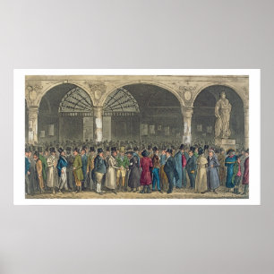 Póster Tom y Jerry que visitan la bolsa de acción, de