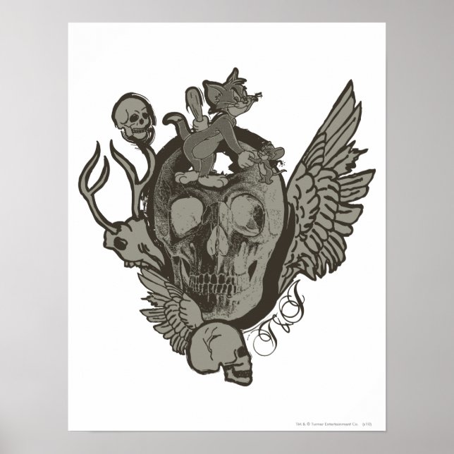 Póster Tom y Jerry Skull (Frente)