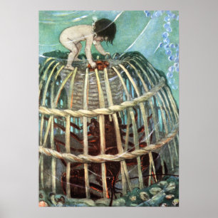 Póster Tom y la langosta de Jessie Willcox Smith