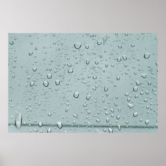 Póster Toma de macro gotas de agua (Frente)