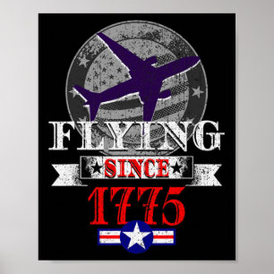Póster Toma del aeropuerto Trump 1775 Guerra Revolucionar