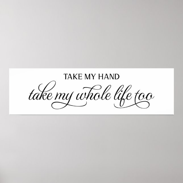 Póster Toma Mi Mano Toma Mi Rótulo Boda De Toda La Vida (Frente)