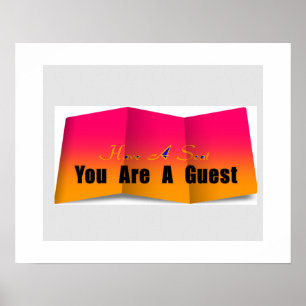 Póster Toma Un Asiento Que Eres Invitado