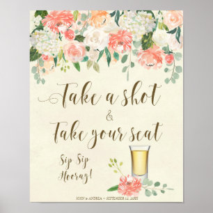 Póster toma un tiro y toma el cartel de su boda