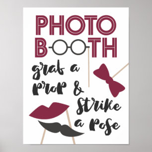 Póster Toma una cabina de fotos encantadora con accesorio
