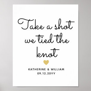 Póster Toma una foto que atamos al Rótulo del Boda Knot S