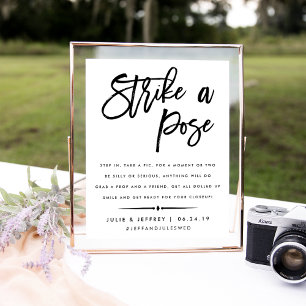 Póster Toma una Pose Cabina de Fotos de Boda