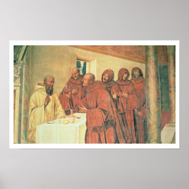 Póster Tomando la comunión, de la vida de San Benedicto ( (Frente)