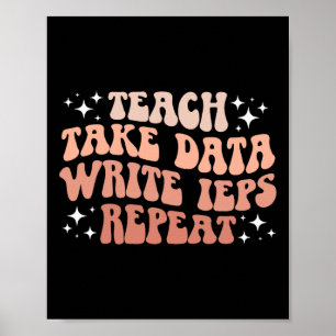 Póster Tomar datos escribir Ieps profesor Sped educación