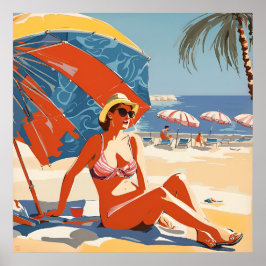 Póster Tomar El Sol En La Riviera Print